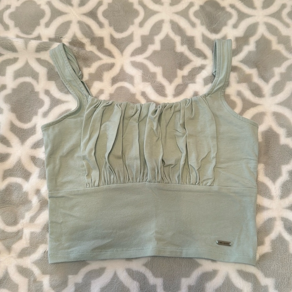 Hollister sage green tank top